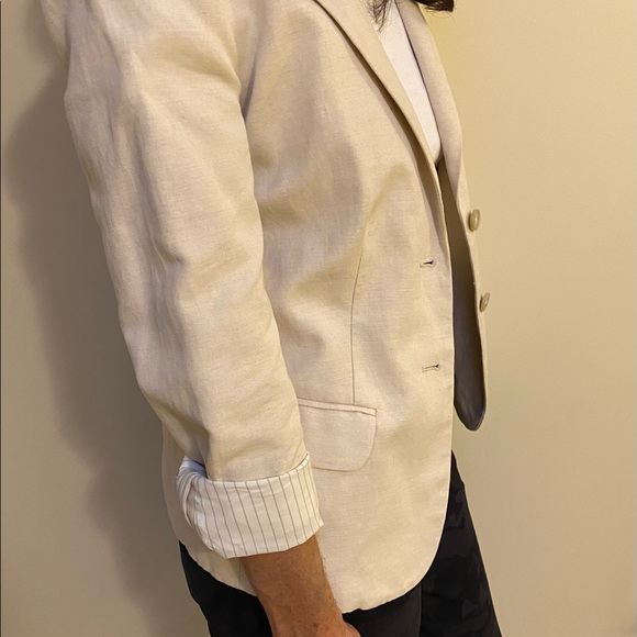 Lucky Brand Linen Blazer size 2 - Picture 3 of 3
